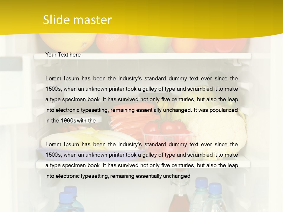 Indoors Fruit Milk PowerPoint Template