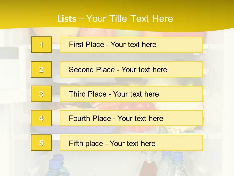Indoors Fruit Milk PowerPoint Template