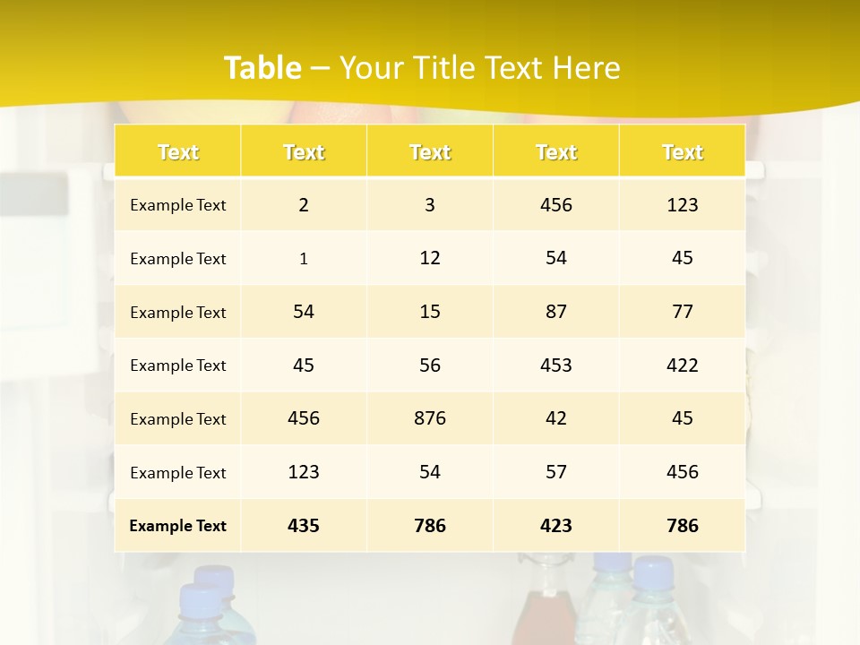 Indoors Fruit Milk PowerPoint Template