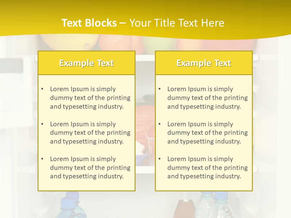 Indoors Fruit Milk PowerPoint Template