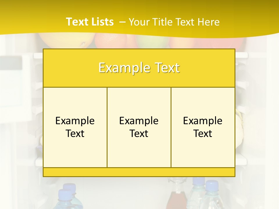 Indoors Fruit Milk PowerPoint Template