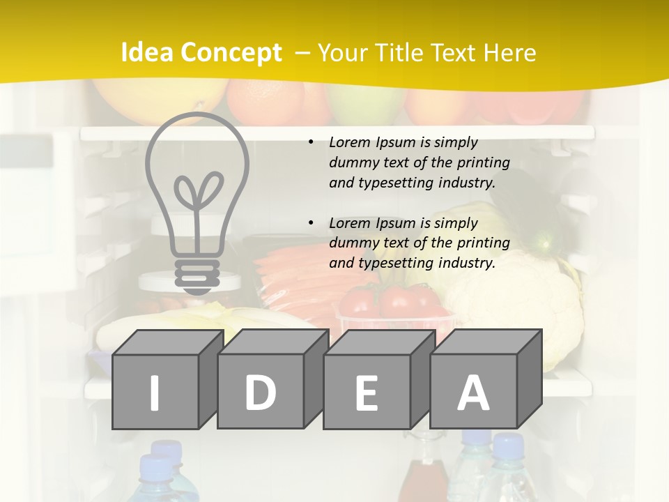 Indoors Fruit Milk PowerPoint Template