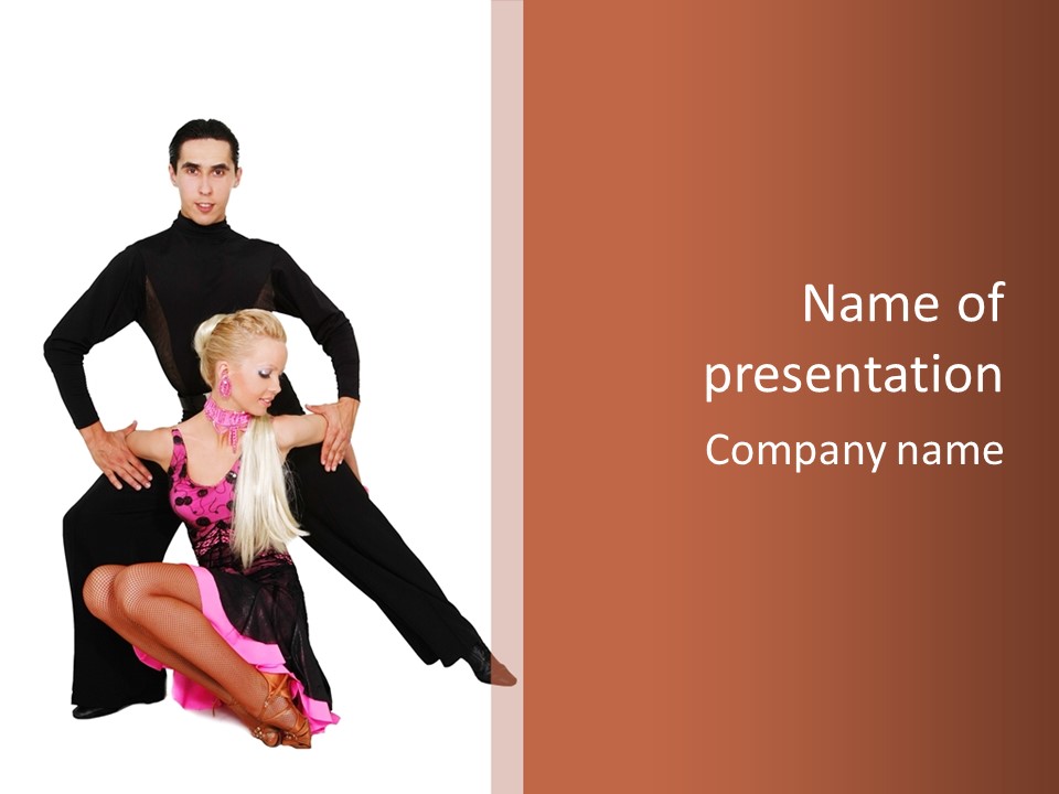 Performance Pair Dancer PowerPoint Template