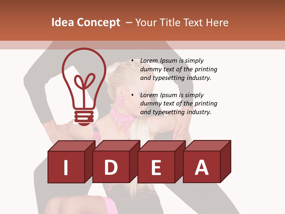 Performance Pair Dancer PowerPoint Template
