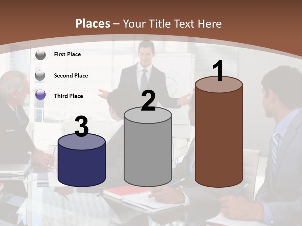 Laptop Partner Businesspeople PowerPoint Template