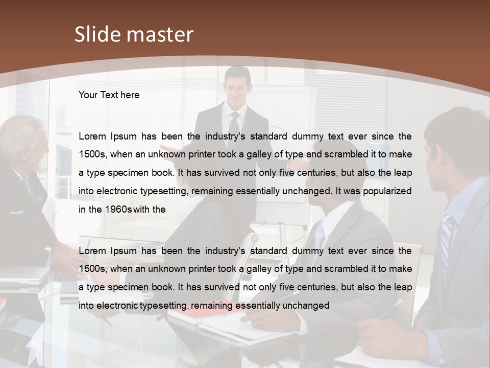 Laptop Partner Businesspeople PowerPoint Template