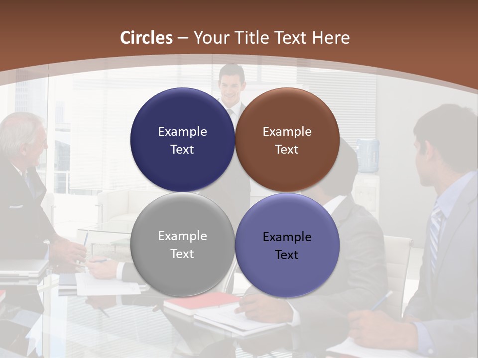 Laptop Partner Businesspeople PowerPoint Template