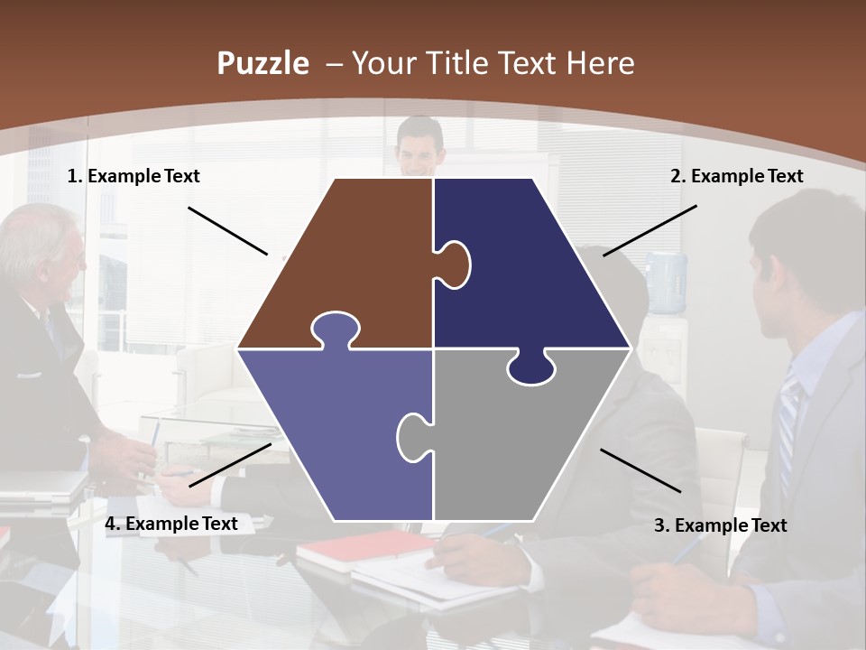 Laptop Partner Businesspeople PowerPoint Template
