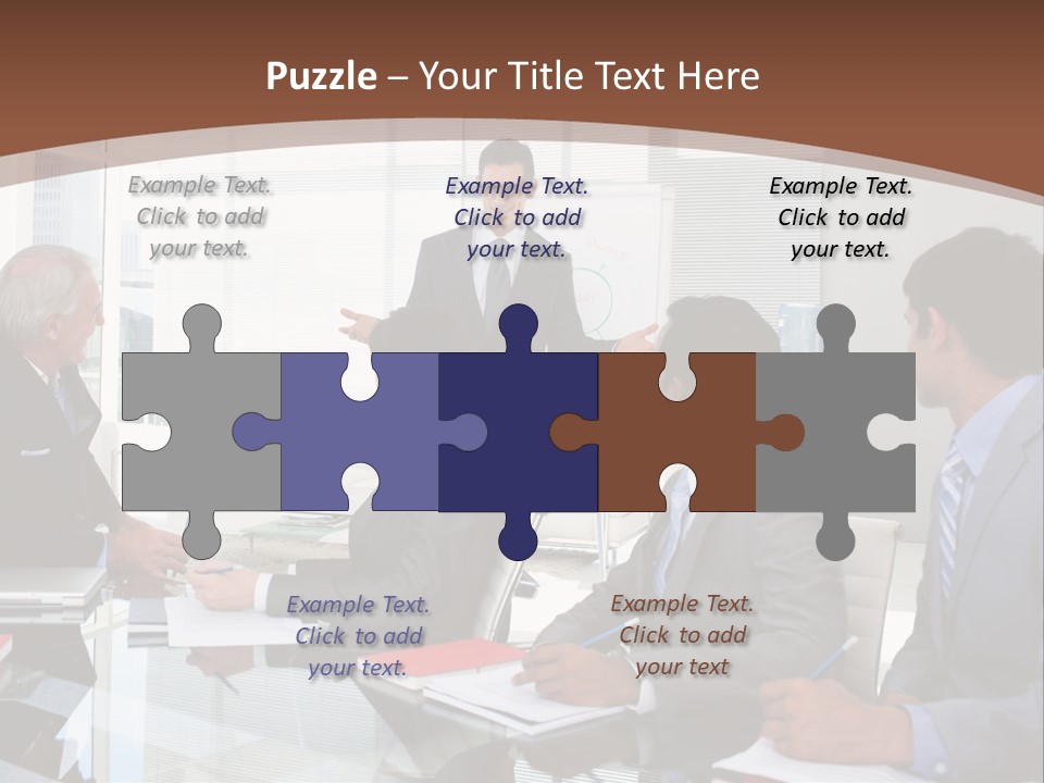 Laptop Partner Businesspeople PowerPoint Template