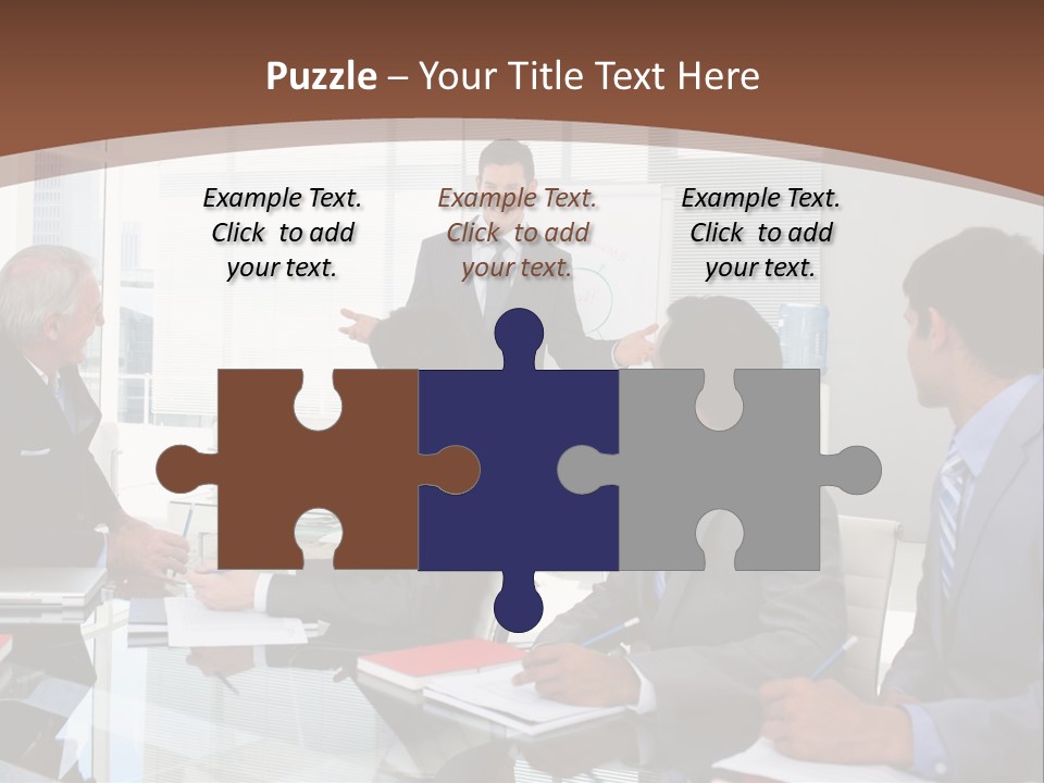 Laptop Partner Businesspeople PowerPoint Template