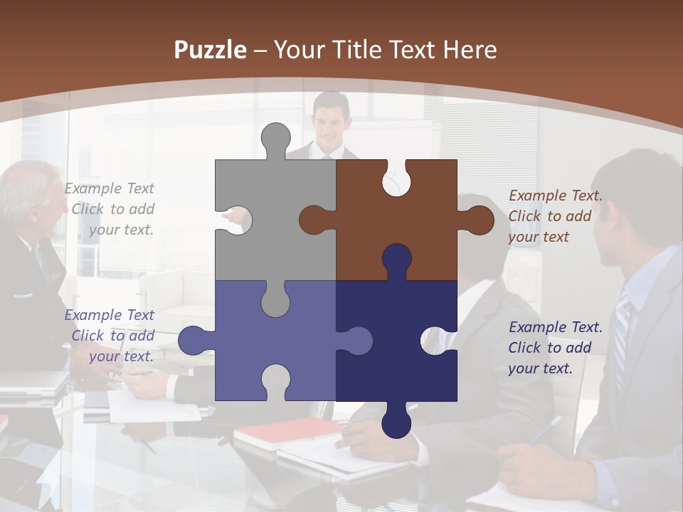 Laptop Partner Businesspeople PowerPoint Template