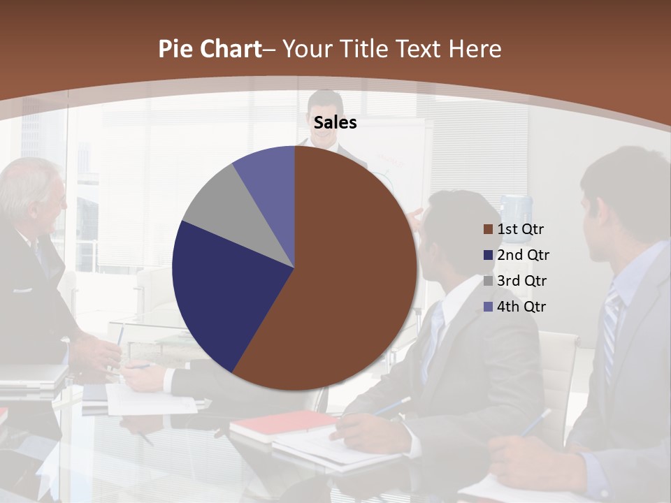 Laptop Partner Businesspeople PowerPoint Template