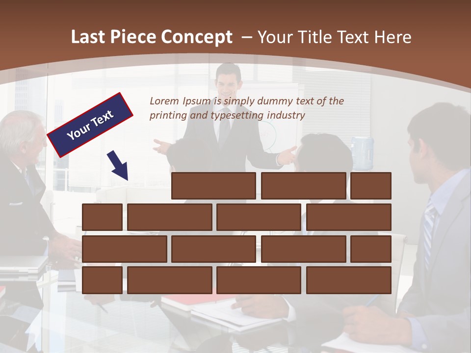 Laptop Partner Businesspeople PowerPoint Template