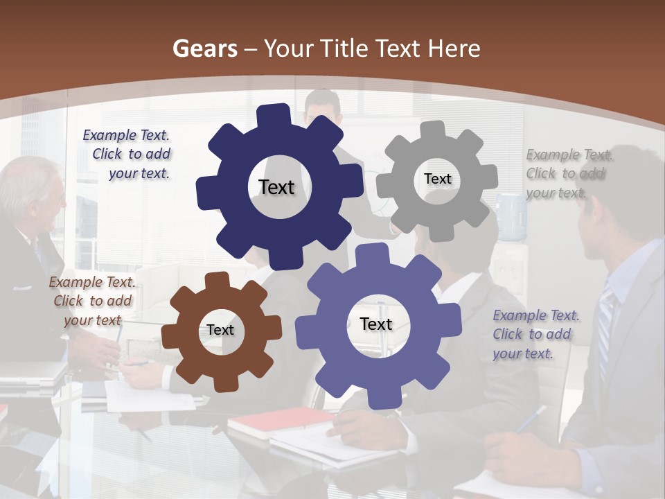 Laptop Partner Businesspeople PowerPoint Template