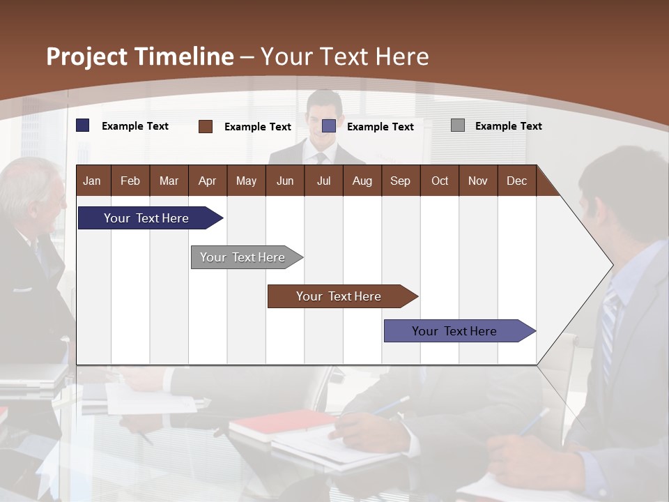 Laptop Partner Businesspeople PowerPoint Template