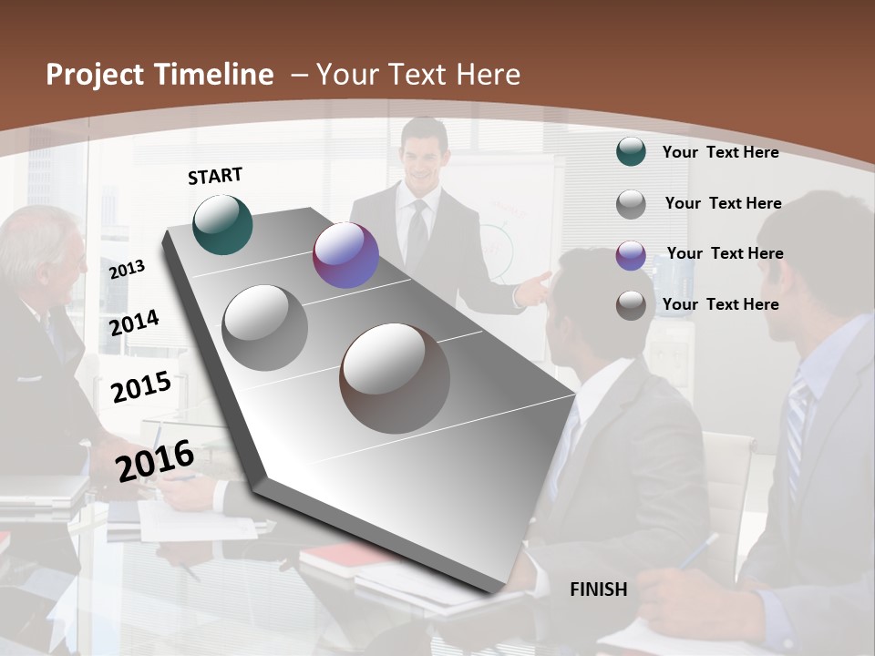 Laptop Partner Businesspeople PowerPoint Template