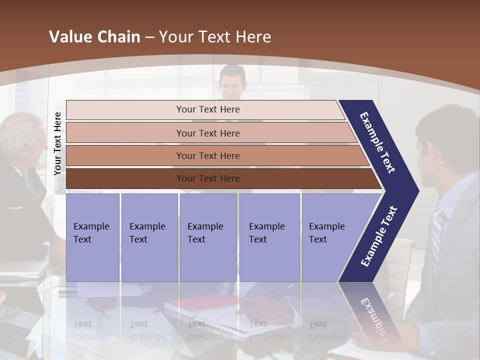 Laptop Partner Businesspeople PowerPoint Template