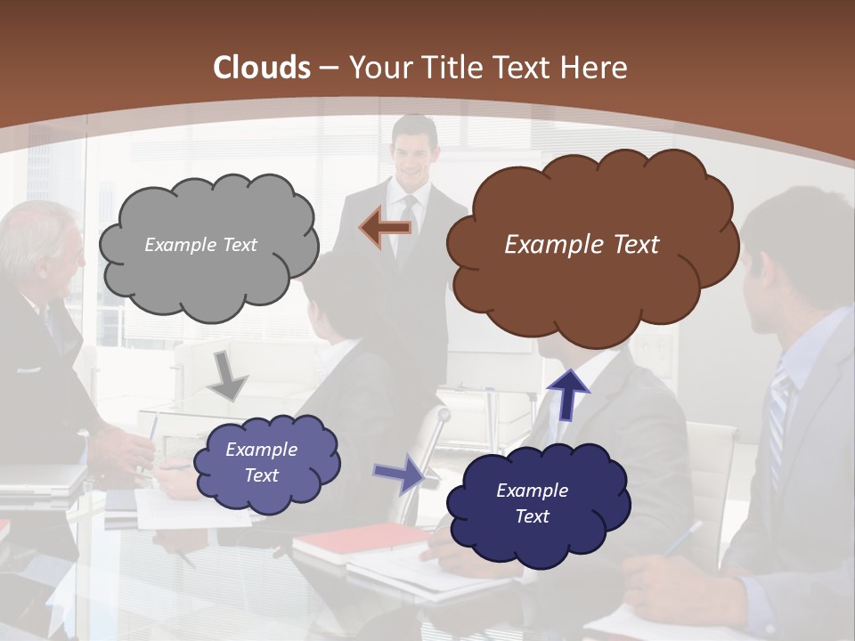 Laptop Partner Businesspeople PowerPoint Template