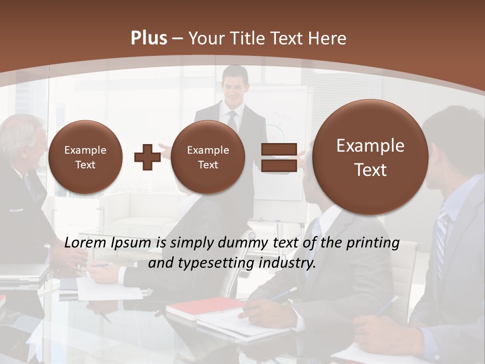 Laptop Partner Businesspeople PowerPoint Template