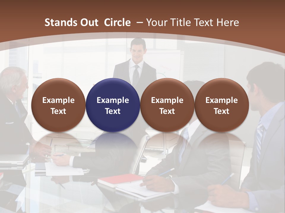 Laptop Partner Businesspeople PowerPoint Template