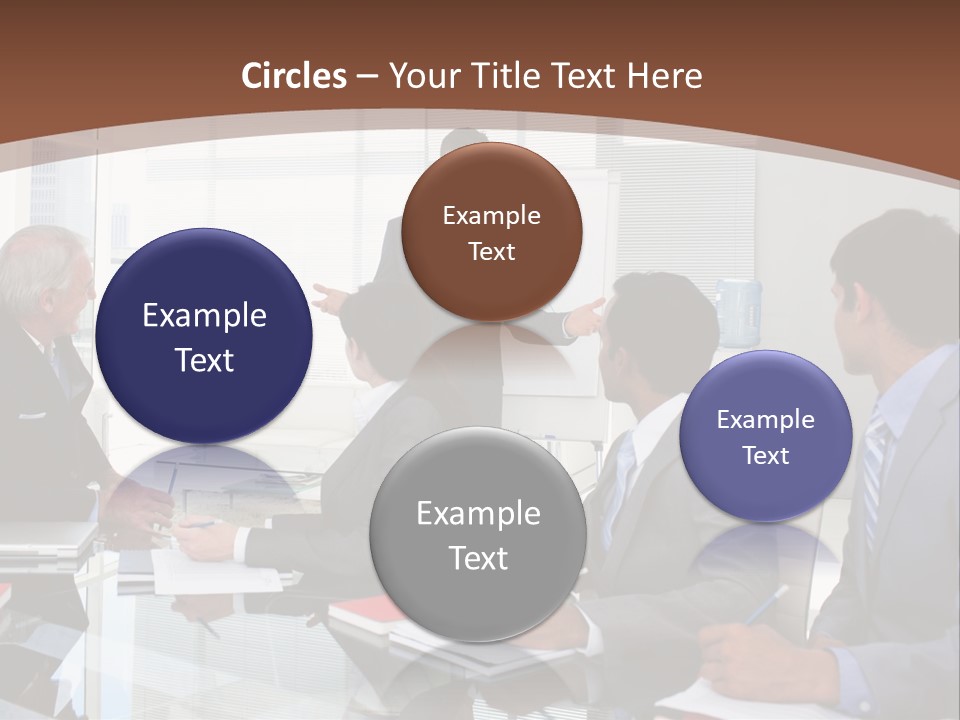 Laptop Partner Businesspeople PowerPoint Template