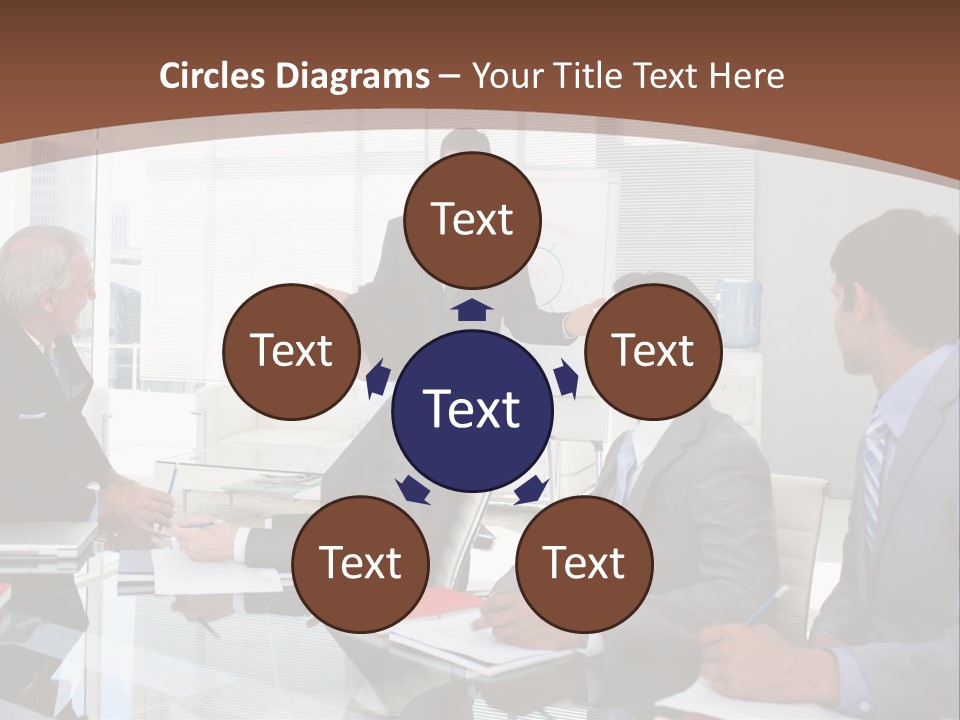 Laptop Partner Businesspeople PowerPoint Template