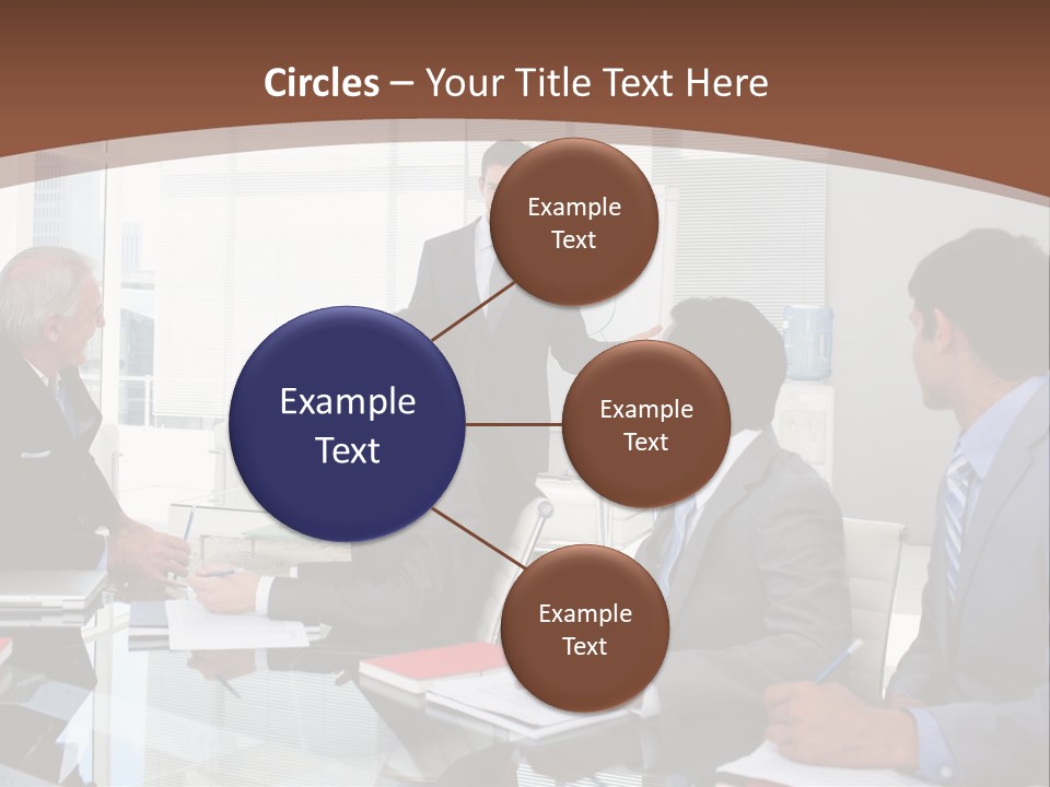 Laptop Partner Businesspeople PowerPoint Template