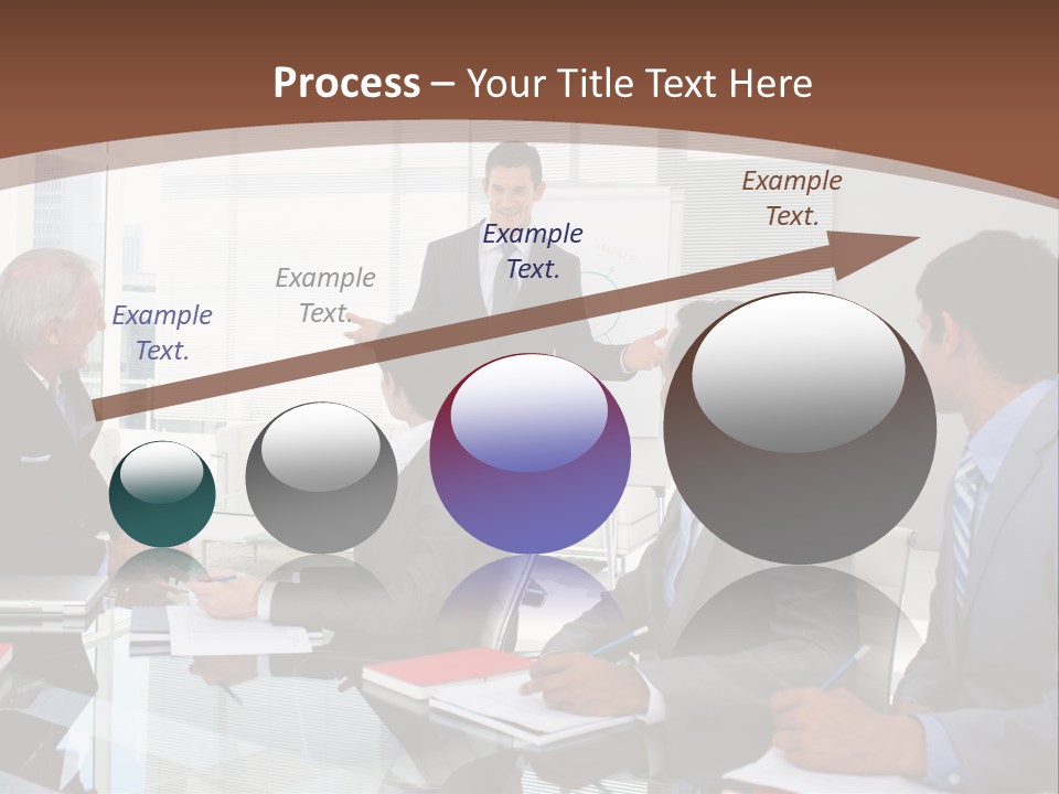 Laptop Partner Businesspeople PowerPoint Template