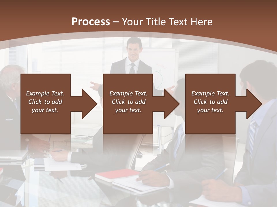 Laptop Partner Businesspeople PowerPoint Template