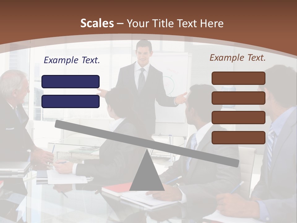 Laptop Partner Businesspeople PowerPoint Template