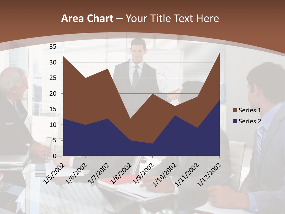 Laptop Partner Businesspeople PowerPoint Template