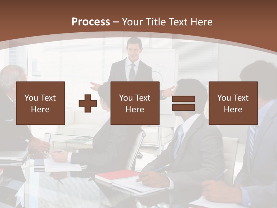 Laptop Partner Businesspeople PowerPoint Template