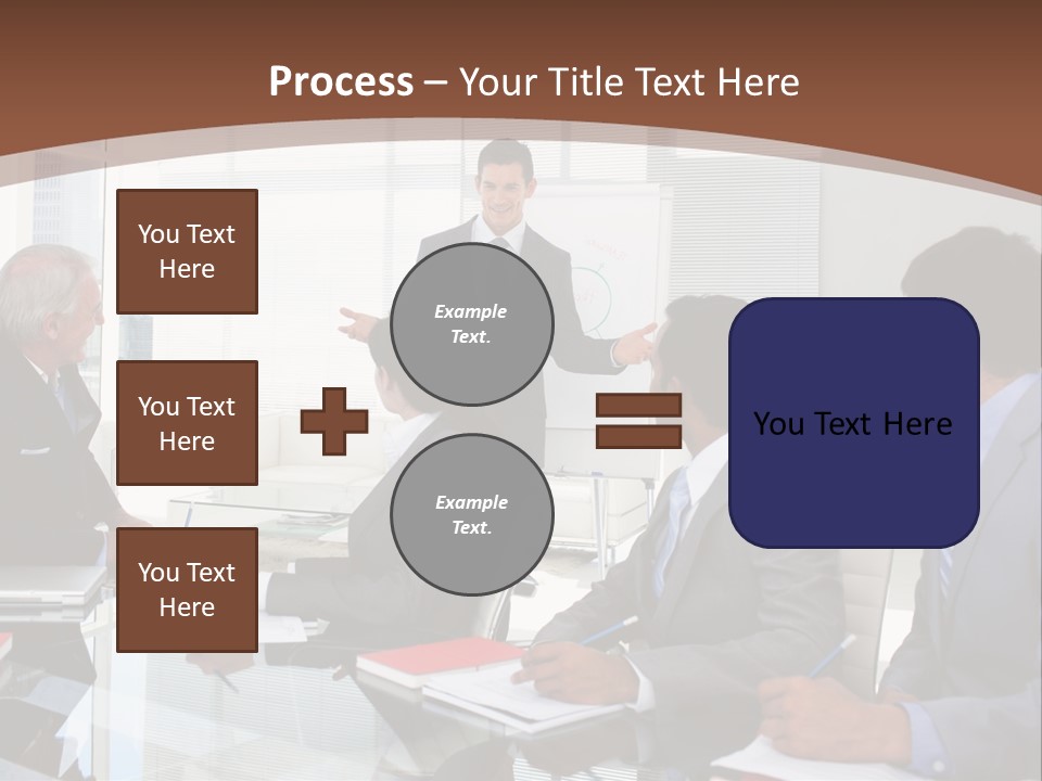 Laptop Partner Businesspeople PowerPoint Template