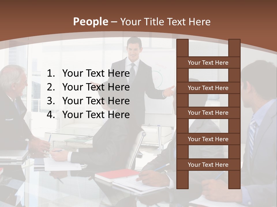Laptop Partner Businesspeople PowerPoint Template