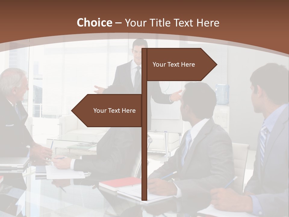 Laptop Partner Businesspeople PowerPoint Template