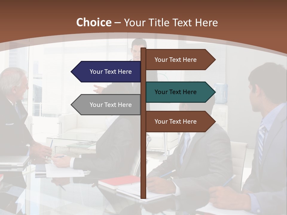 Laptop Partner Businesspeople PowerPoint Template