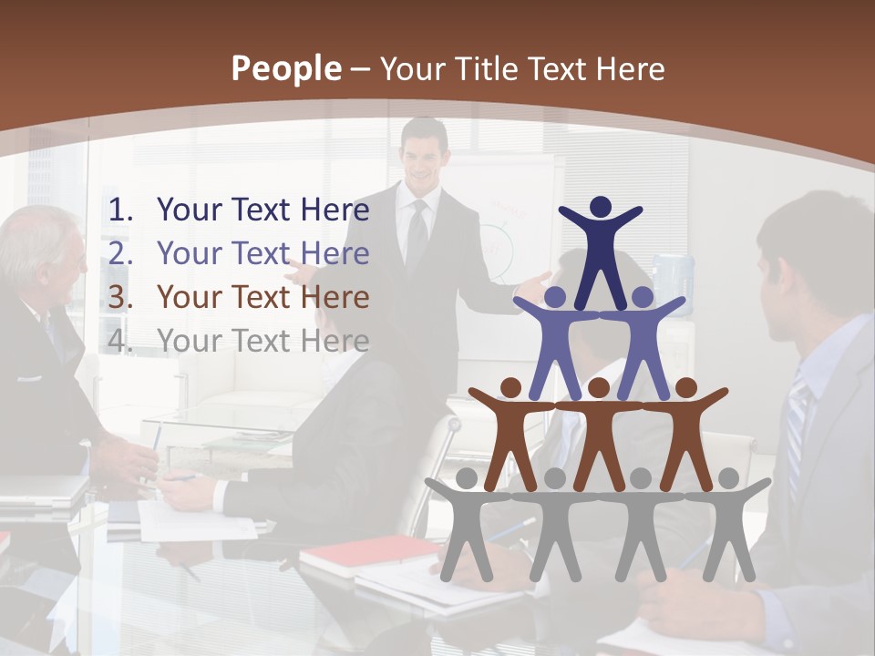 Laptop Partner Businesspeople PowerPoint Template