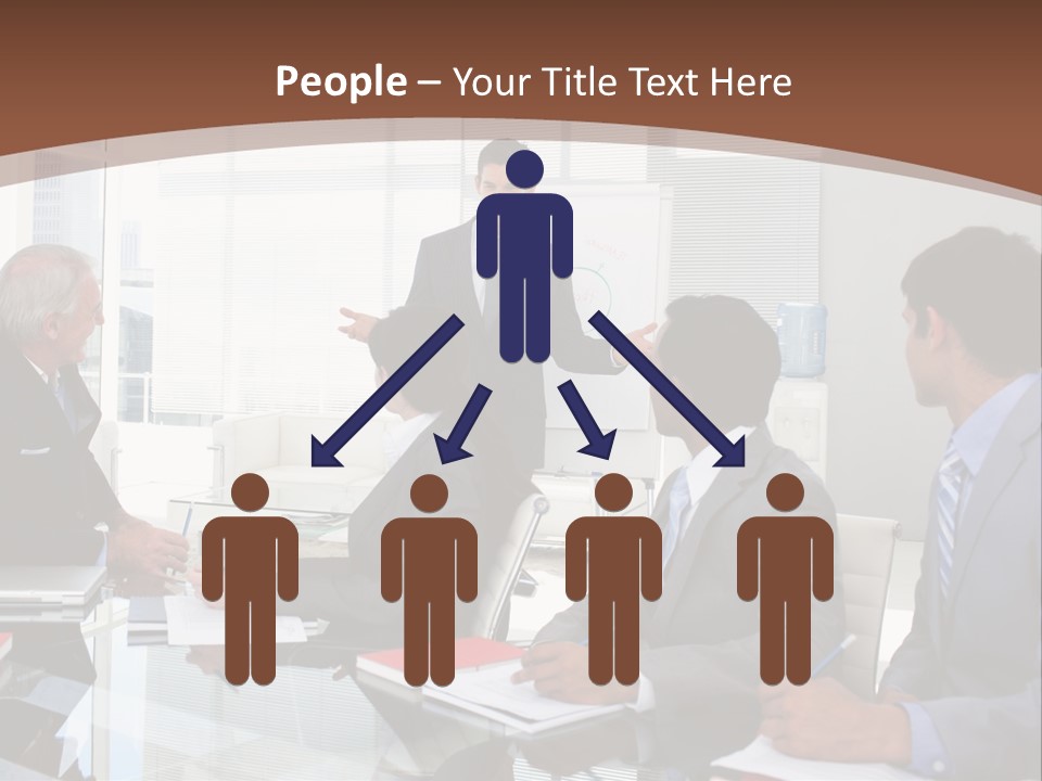 Laptop Partner Businesspeople PowerPoint Template