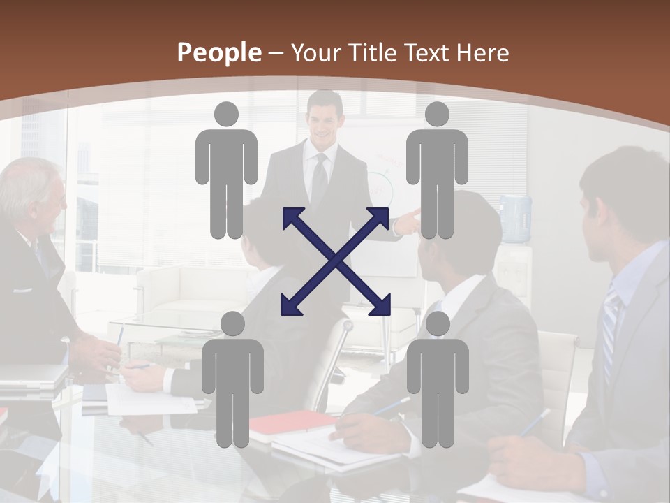 Laptop Partner Businesspeople PowerPoint Template