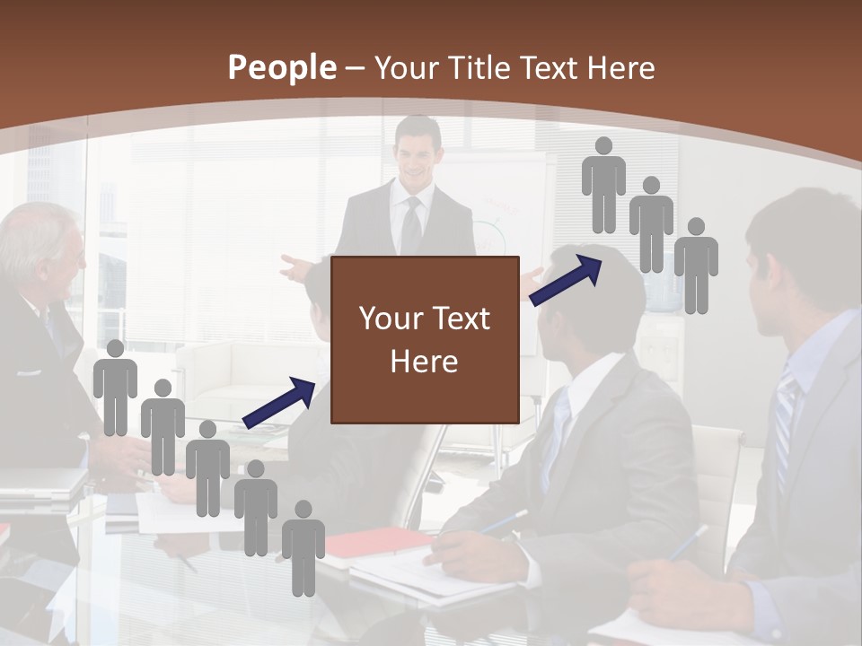 Laptop Partner Businesspeople PowerPoint Template