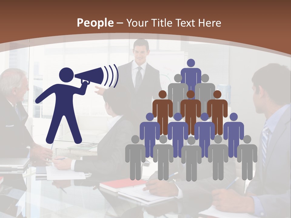 Laptop Partner Businesspeople PowerPoint Template