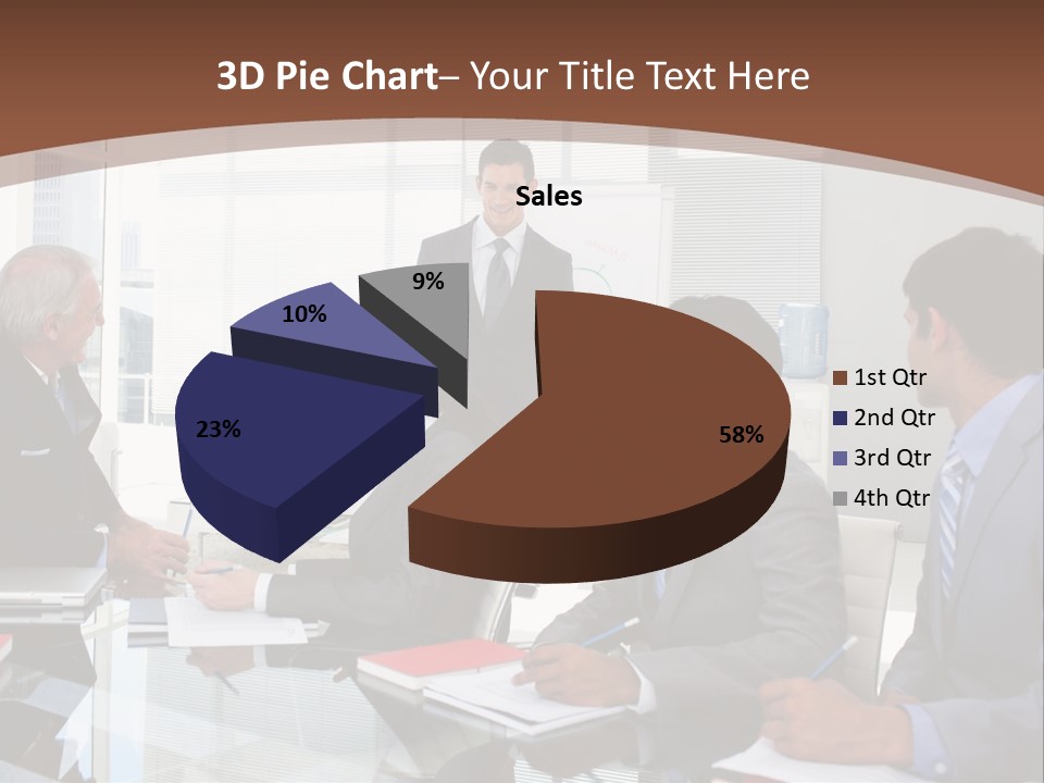 Laptop Partner Businesspeople PowerPoint Template