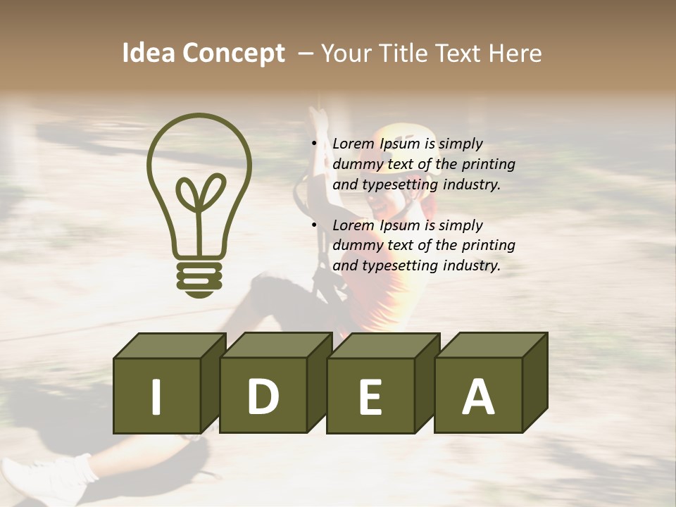 Reliable Flying Equipment PowerPoint Template