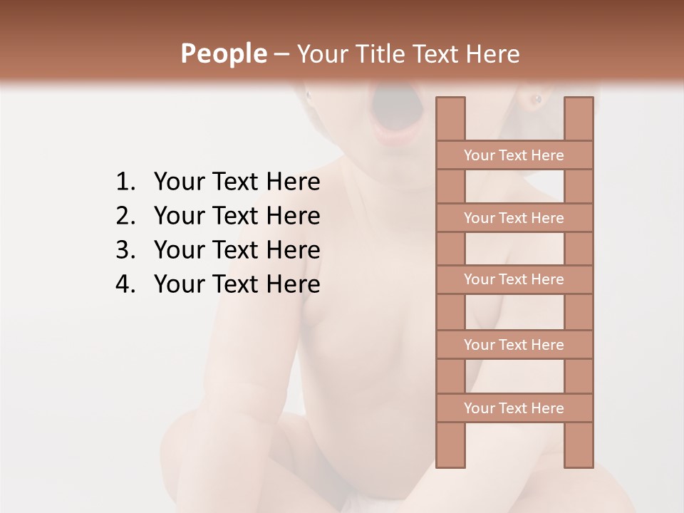White Isolated People PowerPoint Template
