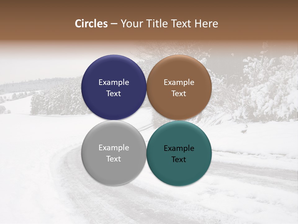 Cold Branch Snow PowerPoint Template