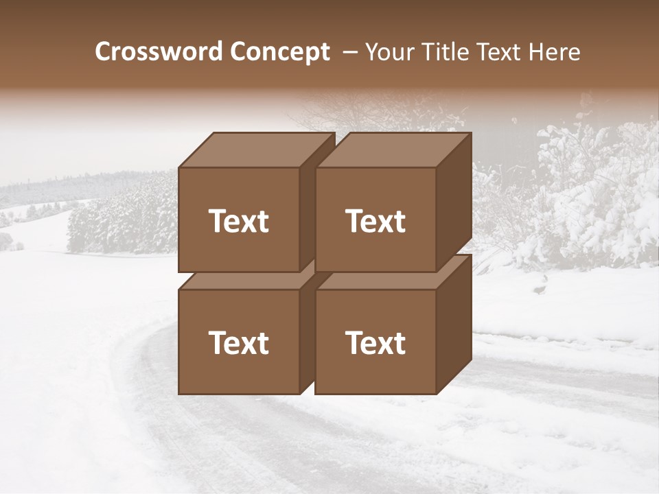 Cold Branch Snow PowerPoint Template