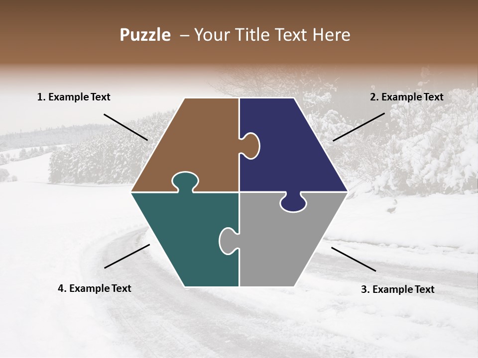 Cold Branch Snow PowerPoint Template