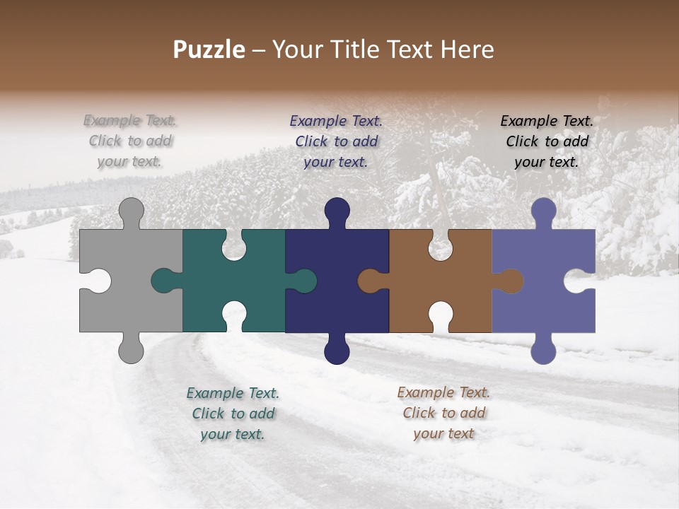 Cold Branch Snow PowerPoint Template