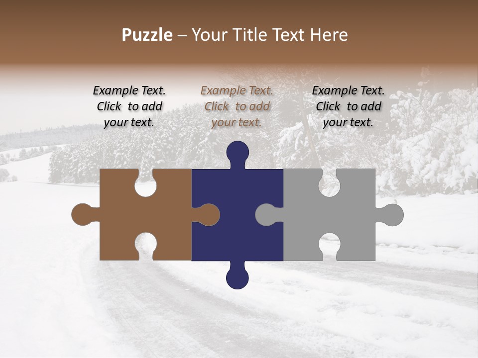 Cold Branch Snow PowerPoint Template