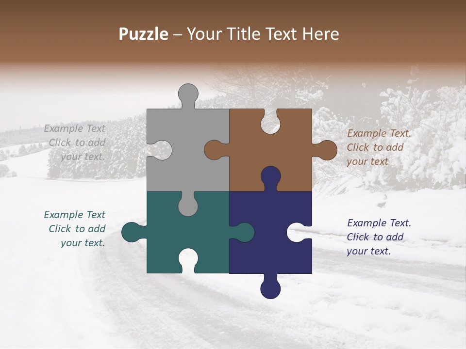 Cold Branch Snow PowerPoint Template